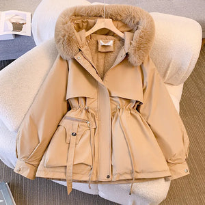 Comfy Family Addie™ - Women's Furry Winter Coat Beige / M