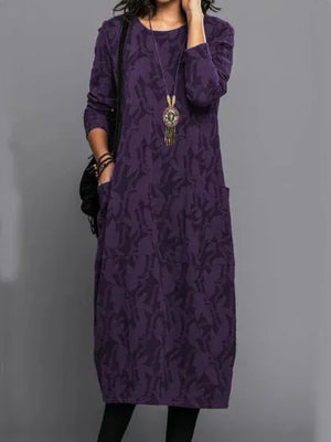 Comfy Family Amelia - Flattering Long Dress Purple / S