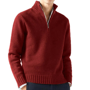 Comfy Family Archer - Quarter Zip Turtleneck Sweater Wine Red / M