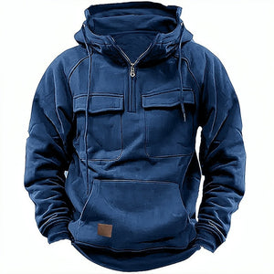 Comfy Family Archer - Tactical Zip Hoodie Navy Blue / S