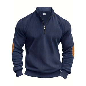 Comfy Family Ashton - Classic Half-Zip Pullover Navy Blue / S