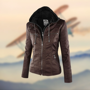 Comfy Family Aurela - Women's Leather Jacket Dark brown / XS