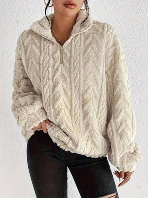 Comfy Family Aurora - Plush Knit Zipper Pullover