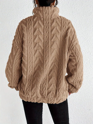 Comfy Family Aurora - Plush Knit Zipper Pullover