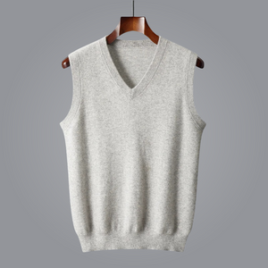 Comfy Family AVANI CASHMERE VEST Light Grey / S