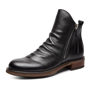 Comfy Family Bernardo Cavallino Leather Chelsea Boots Black / 6 (38 EU)