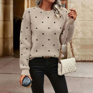 Comfy Family Calista - Knitted Polka Dot Sweater