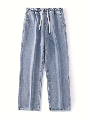 Comfy Family Canyon - Loose Cotton Denim Pants Light Blue / XS