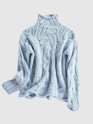 Comfy Family Carla - Turtleneck Jumper Light Blue / S