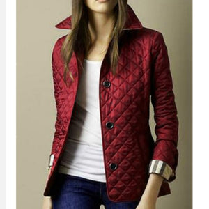 Comfy Family Celeste - Quilted Button Jacket Wine Red / S