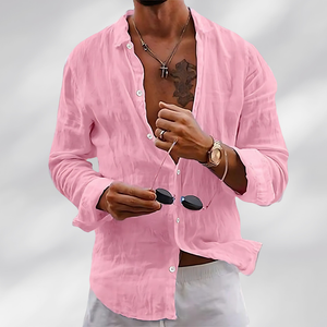 Comfy Family Clarkson - Premium Linen Shirt Pink / S