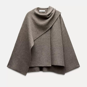 Comfy Family Clyra - Cozy Cape Coat Brown / S