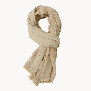 Comfy Family Cotton Linen Scarf Khaki