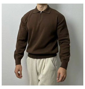 Comfy Family Darian - Long Sleeve Zip Sweater Brown / S