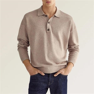 Comfy Family Ellington - Elegant Long Sleev Polo Beige / S