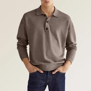 Comfy Family Ellington - Elegant Long Sleev Polo Brown / S