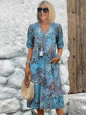 Comfy Family Elyne - Radiant Spring Dress Ocean Blue / S