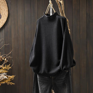 Comfy Family Ember - Solid Textured Sweater Black / S