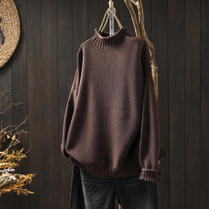 Comfy Family Ember - Solid Textured Sweater Coffee / S