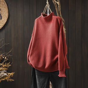 Comfy Family Ember - Solid Textured Sweater Red / S