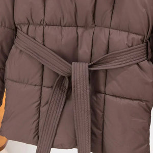 Comfy Family Embrace - Elegant Belted Winter Coat