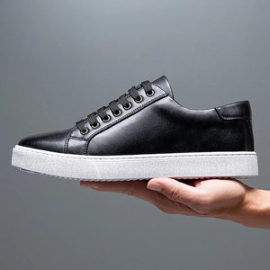 Comfy Family Grant - Men's Leather Sneakers Black / 38