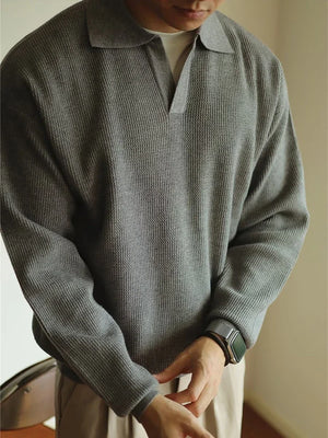 Comfy Family Hudson - Casual Knit Pullover Grey / M