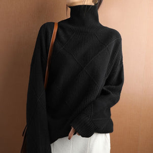 Comfy Family Joline™ - Elegant Turtleneck Sweater Black / S