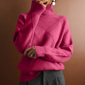 Comfy Family Joline™ - Elegant Turtleneck Sweater Pink / S