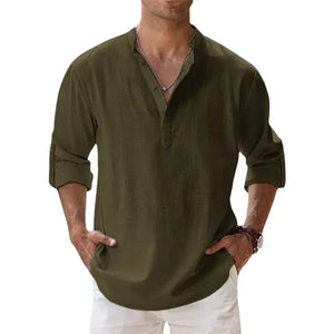 Comfy Family Lanelli - Linen Shirt Legergroen / S