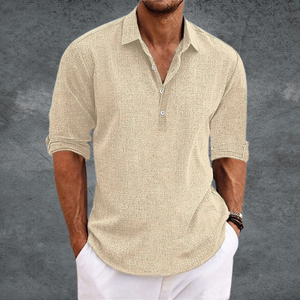 Comfy Family Leyton - Classic Men's Spring Shirt Beige / S