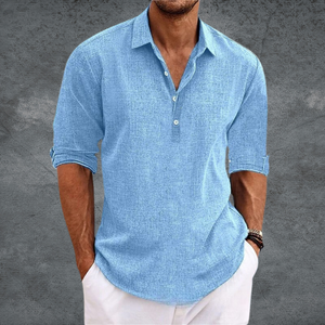 Comfy Family Leyton - Classic Men's Spring Shirt Light Blue / S