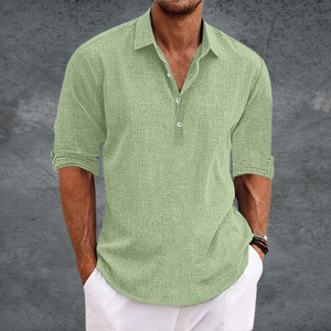 Comfy Family Leyton - Classic Men's Spring Shirt Light Green / S