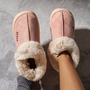 Comfy Family Luna - Fleece Suede Slippers Pink Color / 36