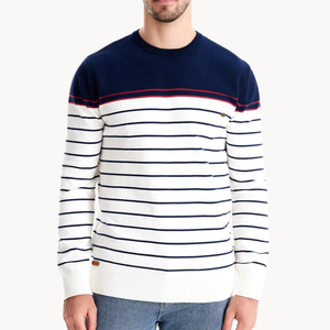 Comfy Family Mariner - Striped Cotton Sweater