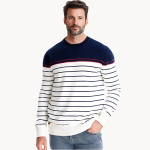 Comfy Family Mariner - Striped Cotton Sweater Navy / S