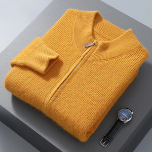 Comfy Family Mason - Wool Zip-Up Sweater Turmeric / XS