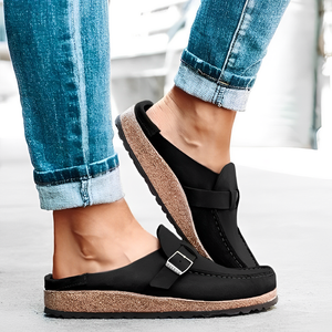 Comfy Family Medo™ - Suede Moccasin Sandals Black / 35