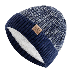 Comfy Family Men's Fleece Beanie Navy Blue