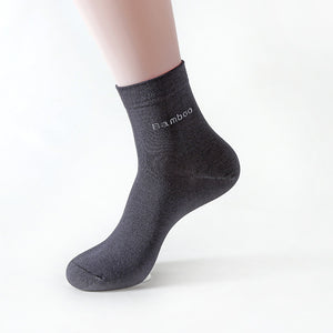 Comfy Family Men's Mid-tube Fiber Socks (Pack Of 5) Dark Grey