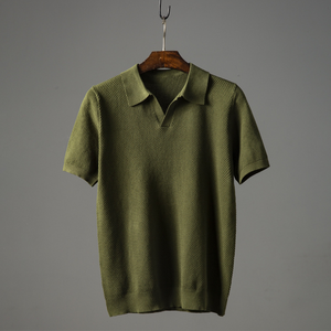 Comfy Family Milford – Textured Polo Shirt Olive Green / S