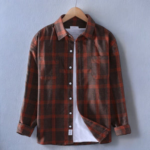 Comfy Family Morrison - Classic Plaid Overshirt Rusty Red / XS