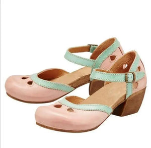 Comfy Family Nauta - Comfortable Low-Heel Sandals Pink / 35