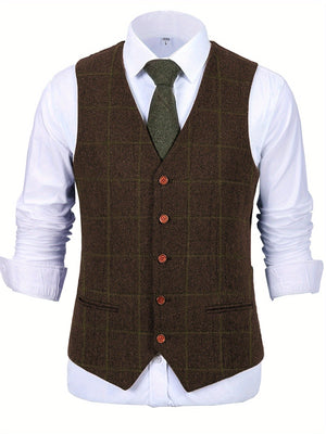 Comfy Family Preston - Check Patterns Wool Vest