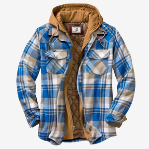 Comfy Family Ranger - Insulated Flannel Jacket for Men Light Blue / S