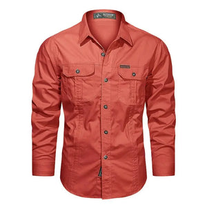 Comfy Family Runcorn - Spring Cotton Shirt red / M / CHINA