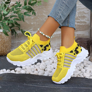 Comfy Family Runessa - Casual Athletic Sneakers Yellow / UK 7