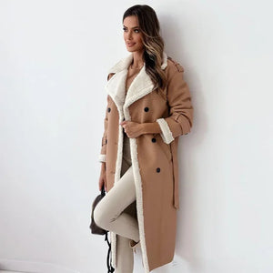 Comfy Family Savina - Fleece-Lined Trench Coat Khaki / S