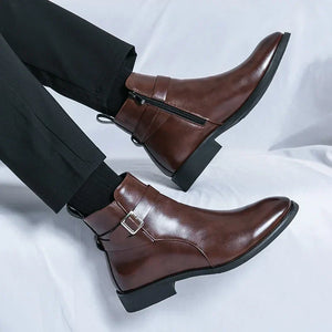 Comfy Family Sergio Genuine Leather Chelsea Boots