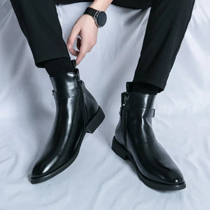 Comfy Family Sergio Genuine Leather Chelsea Boots